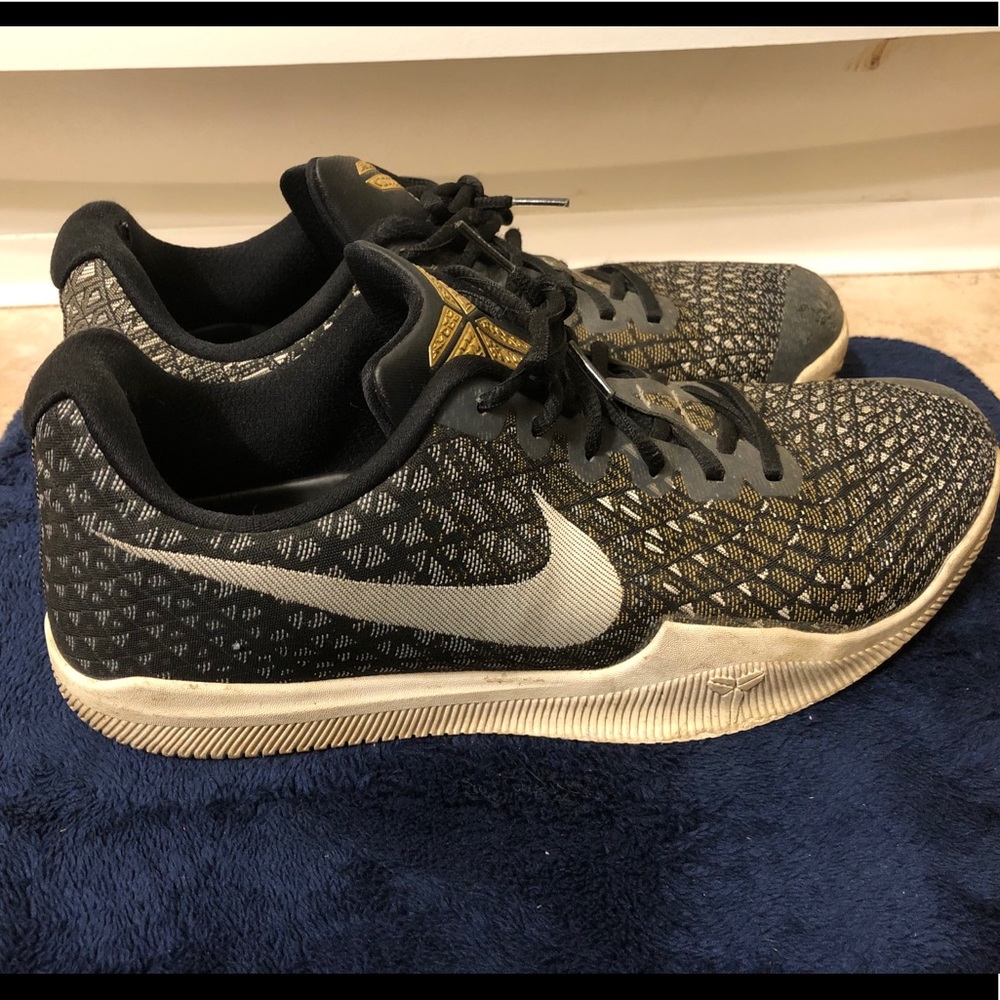 Kobe Black and Gold Snakeprint Sneakers